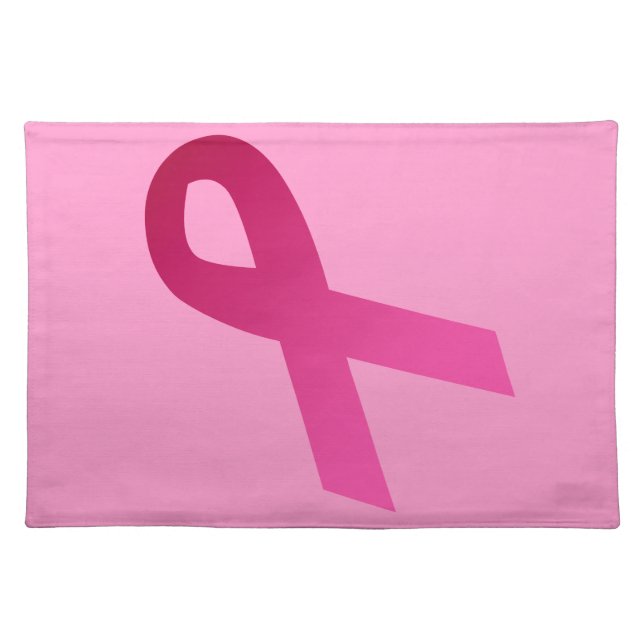 Breast cancer awareness pink ribbon placemat (Front)