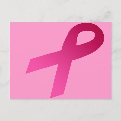 Breast cancer awareness pink ribbon postcard