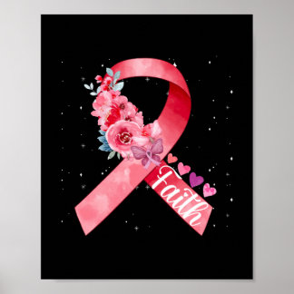 Breast Cancer Awareness Pink Ribbon Poster