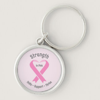 Breast Cancer Awareness Pink Ribbon Premium Keychain