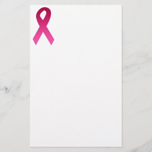 Breast cancer awareness pink ribbon stationery