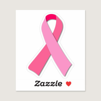 Breast Cancer Awareness Pink Ribbon Sticker