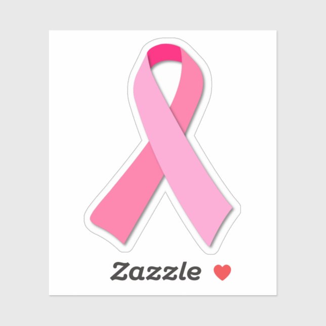 Breast Cancer Awareness Pink Ribbon Sticker (Sheet)