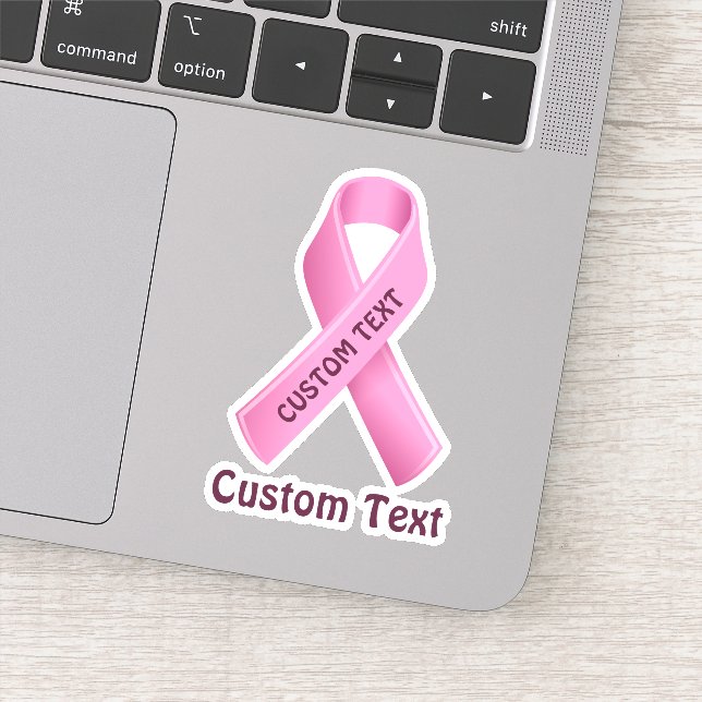 Breast Cancer Awareness Pink Ribbon Sticker (Detail)