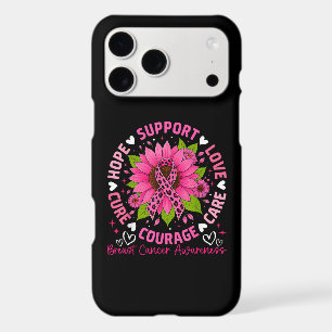 Breast Cancer Awareness Pink Ribbon Sunflower Hope iPhone 17 Pro Max Case
