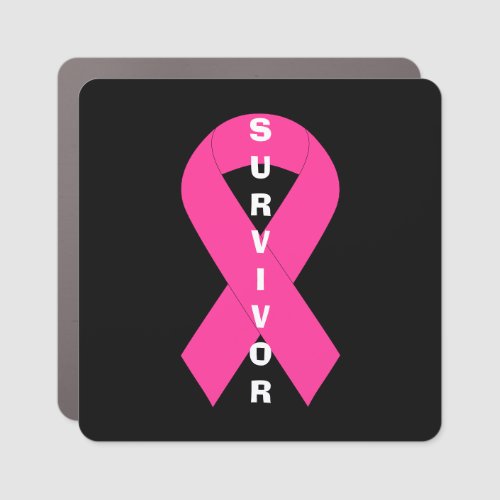 Breast Cancer Awareness Pink Ribbon Survivor Car Magnet