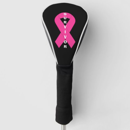 Breast Cancer Awareness Pink Ribbon Survivor Golf Head Cover