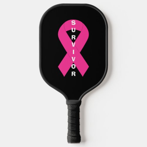 Breast Cancer Awareness Pink Ribbon Survivor Pickleball Paddle
