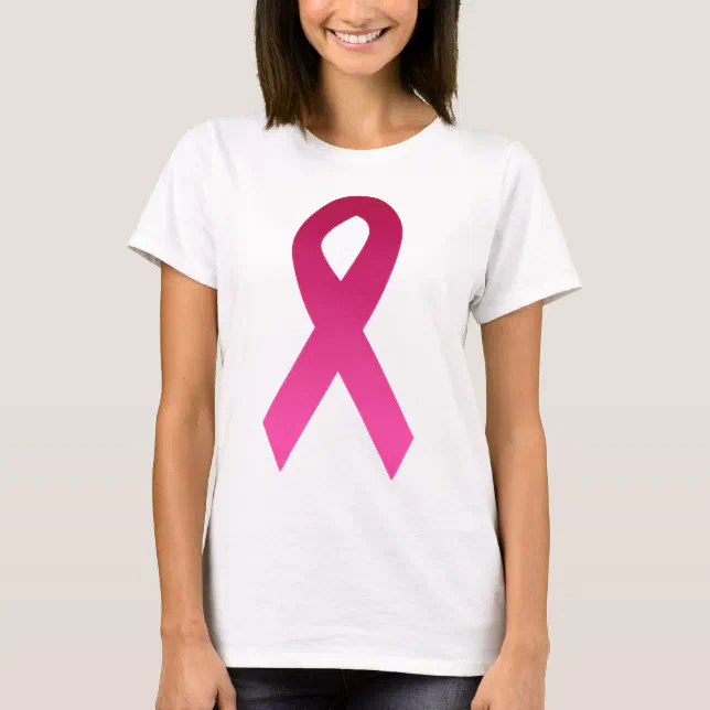 Breast cancer awareness pink ribbon T-Shirt | Zazzle