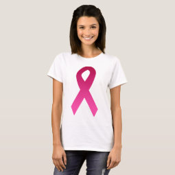 Breast cancer awareness pink ribbon T-Shirt | Zazzle