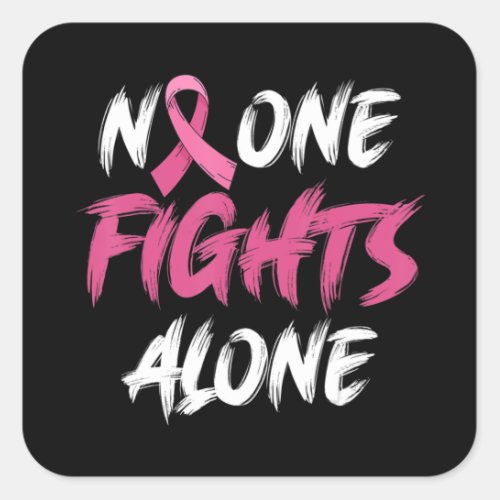 Breast Cancer Awareness Pink Ribbon T_Shirt80  Square Sticker