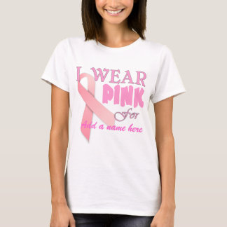 Breast Cancer Awareness Pink Ribbon Template T T-Shirt