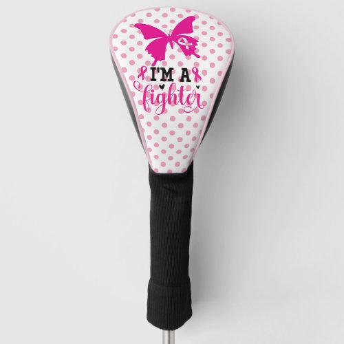 Breast cancer awareness pink ribbon theme golf head cover
