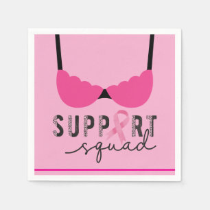Breast Cancer Awareness Pink ribbon themed Napkins