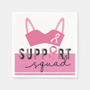 Breast Cancer Awareness Pink ribbon themed Napkins