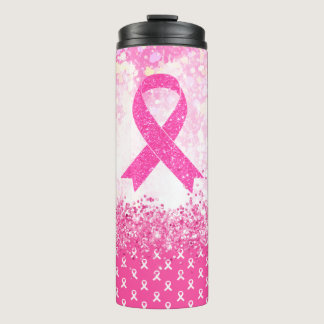 Breast Cancer Awareness Pink Ribbon Thermal Tumbler