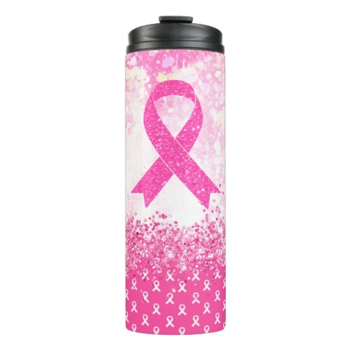 Breast Cancer Awareness Pink Ribbon Thermal Tumbler
