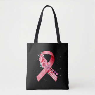 Breast Cancer Awareness Pink Ribbon Tote Bag
