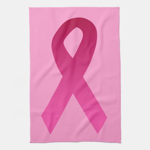 Breast cancer awareness pink ribbon towel