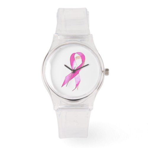 Breast Cancer Awareness Pink Ribbon Watch