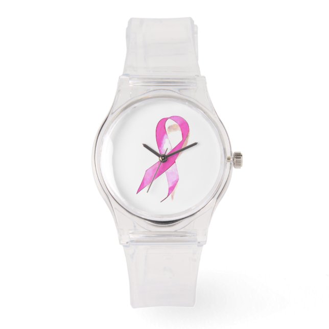 Breast Cancer Awareness, Pink Ribbon Watch (Front)