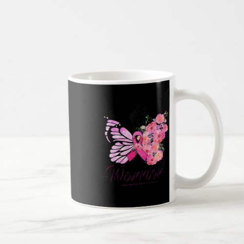 Breast Cancer Awareness Pink Ribbons Butterfly  Coffee Mug