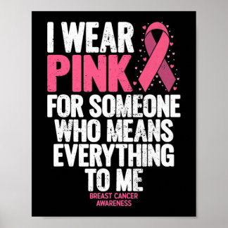 Breast Cancer Awareness Pink Ribbons In October We Poster