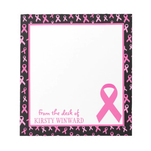 Breast Cancer Awareness Pink Ribbons Notepad