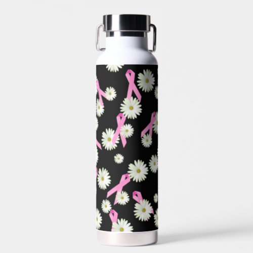 Breast Cancer Awareness Pink Ribbons Water Bottle