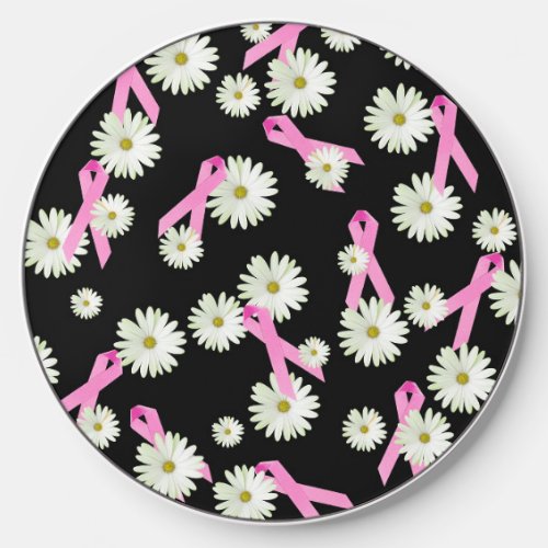 Breast Cancer Awareness Pink Ribbons Wireless Charger