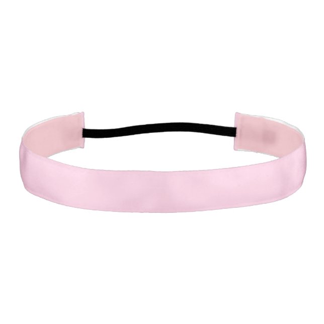 Breast cancer awareness pink solid color cute athletic headband (Front)