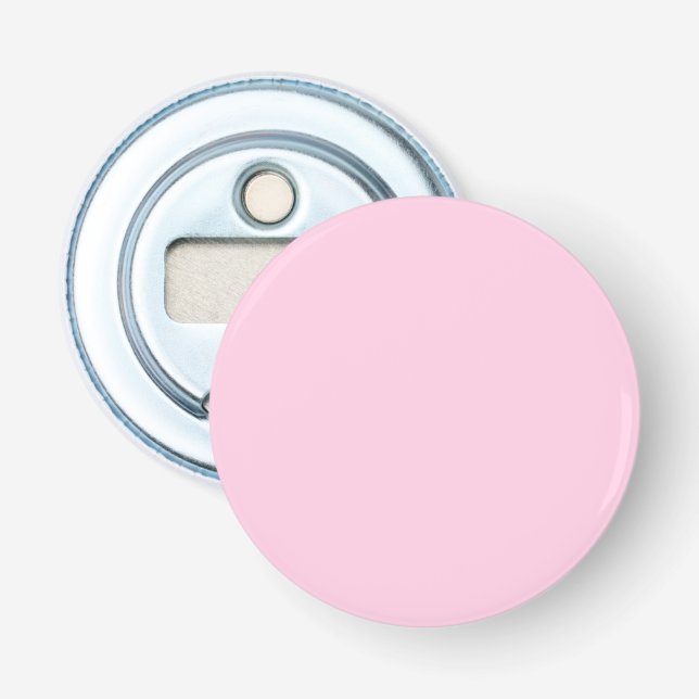 Breast cancer awareness pink solid color cute bottle opener (Front)