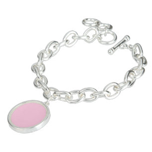 Breast cancer awareness pink solid color cute bracelet