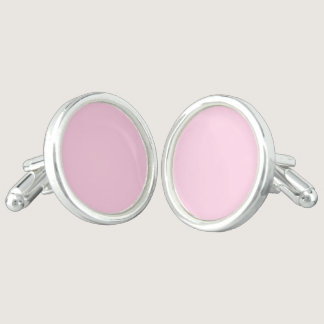 Breast cancer awareness pink solid color cute cufflinks