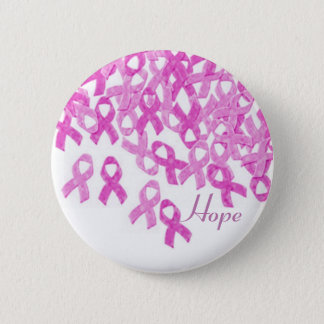 Breast Cancer Awareness Pink Velvet Ribbon Button