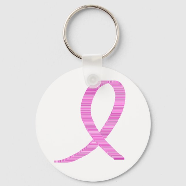Breast Cancer Awareness Pinkt Ribbon Keychain (Front)