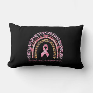 Breast Cancer Awareness Rainbow In October We Wear Lumbar Pillow