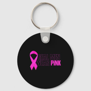 Breast Cancer Awareness Real Men Wear Pink Keychain
