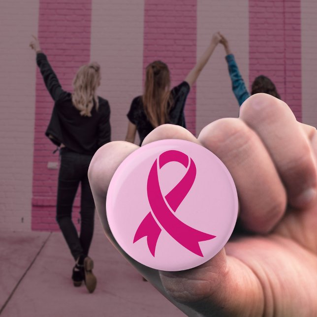 Breast Cancer Awareness Ribbon  Button (Creator Uploaded)