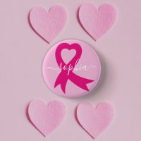 Breast Cancer Awareness Ribbon Custom Text or Name