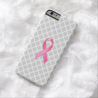 Breast Cancer Awareness Ribbon Grey Clover Barely There iPhone 6 Case