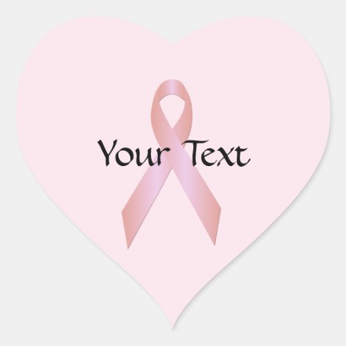 Breast Cancer Awareness Ribbon Heart Sticker 2