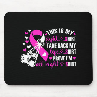 Breast Cancer Awareness Ribbon Her Fight Is Our Fi Mouse Pad