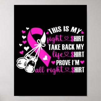 Breast Cancer Awareness Ribbon Her Fight Is Our Fi Poster