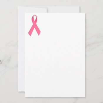 Breast Cancer Awareness Ribbon Invitation by CuteLittleTreasures at Zazzle