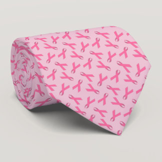 Breast Cancer Awareness Ribbon Neck Tie
