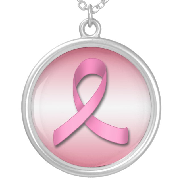 Breast Cancer Awareness Ribbon ~ Necklace (Front)