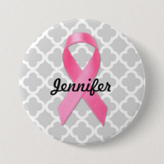 Breast Cancer Awareness Ribbon Personalized Button