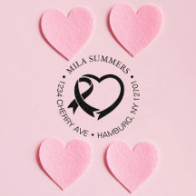 Breast Cancer Awareness Ribbon Return Address