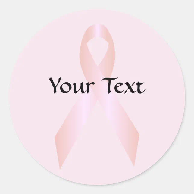 Breast Cancer Awareness Ribbon Sticker Template 4 | Zazzle